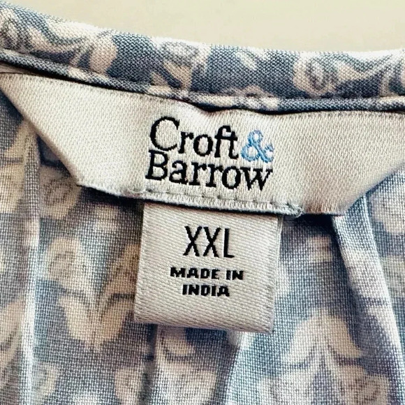 NWT CROFT&BARROW Women Sleeveless Pullover Keyhole Neckline Floral Shirt Sz XXL - Picture 11 of 13